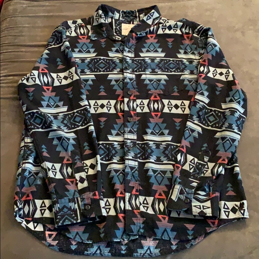 American Eagle Printed Button Down